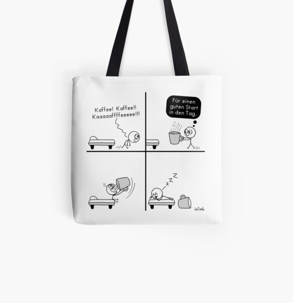 Morgenkaffee! Allover-Print Tote Bag
