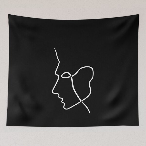 Item preview, White One Line Face designed and sold by artago.