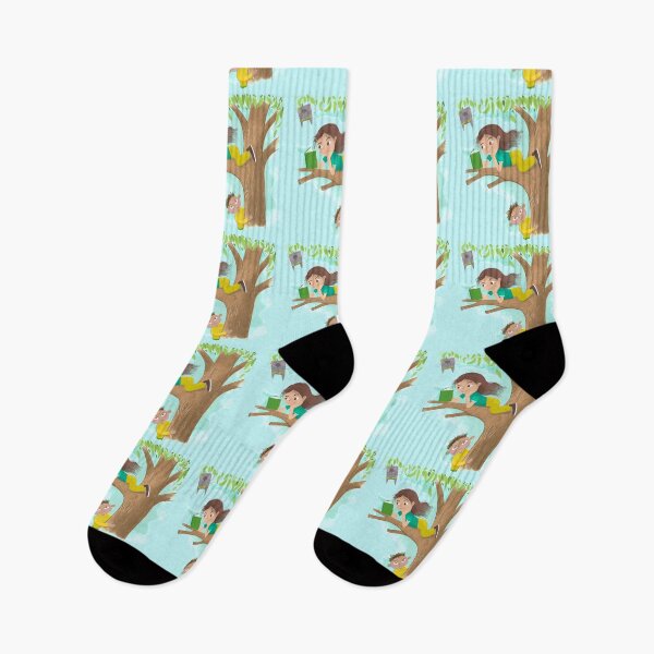 Item preview, Girl reading in the treetops designed and sold by jasmineberry.