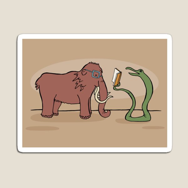 Item preview, Mammoth and Prehistoric Snake are Reading Buddies designed and sold by Otter-Grotto.
