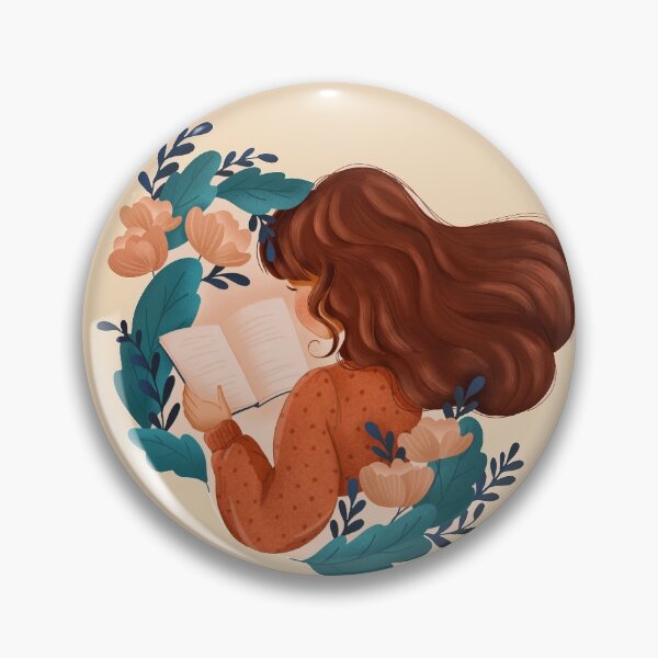 Item preview, Girl character reading a book designed and sold by Riga Sutherland.