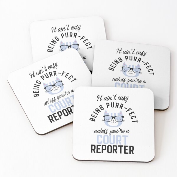 Item preview, Court Reporter Cat Gifts for Cat Lovers - It ain't easy being Purr Fect designed and sold by betternotes.