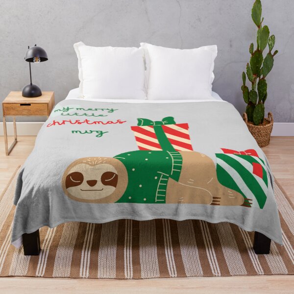 Item preview, My Merry Little Christmas Mug - Sloth Presents Production. designed and sold by Rcasadesign.
