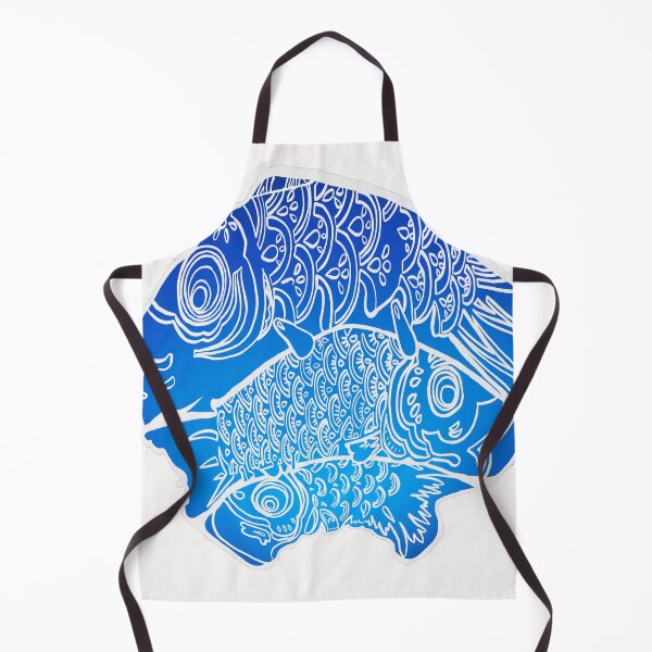 Item preview, Three Blue Carp Fish designed and sold by CleatAndCrayon.