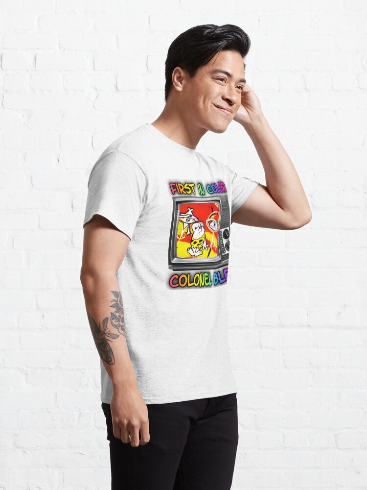 Alternate view of First In Color, Colonel Bleep , The First Color For TV Cartoon. Classic T-Shirt