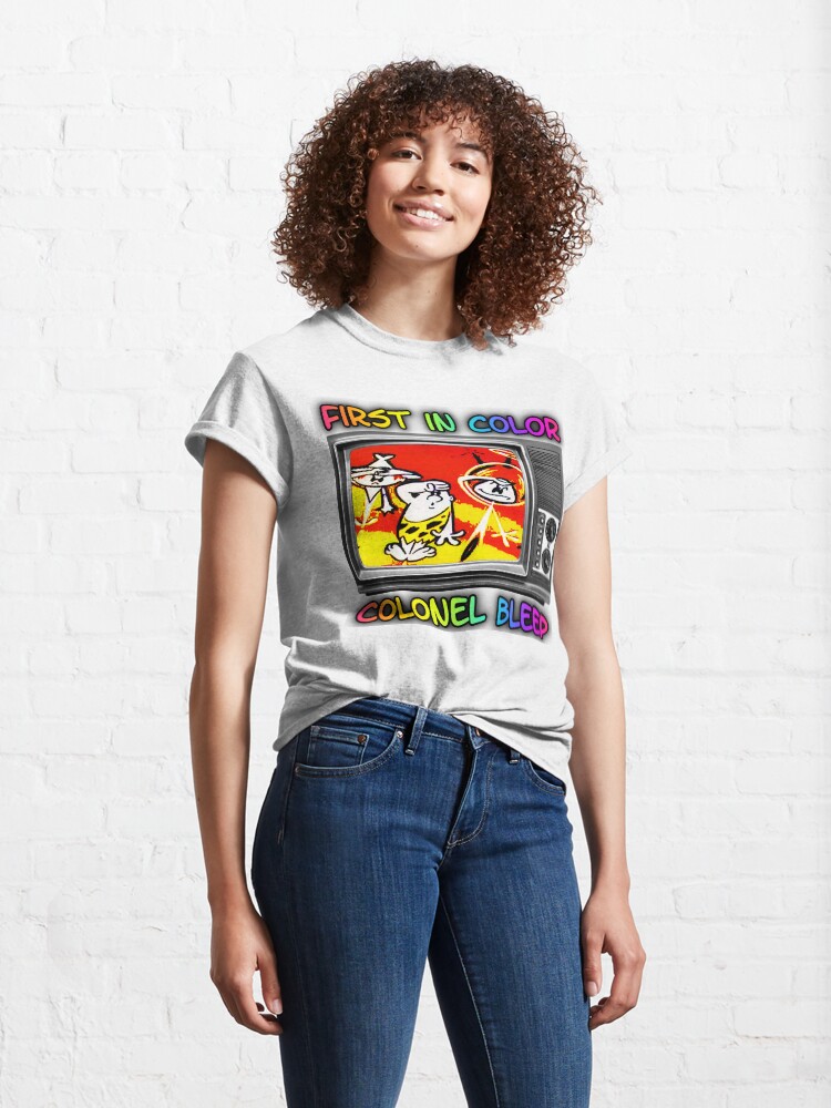 Alternate view of First In Color, Colonel Bleep , The First Color For TV Cartoon. Classic T-Shirt
