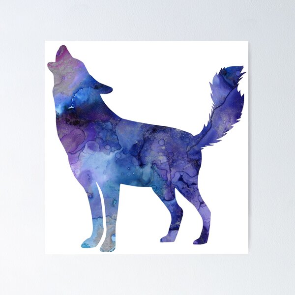 Item preview, Lobo acuarela aullando designed and sold by gabmenfer.