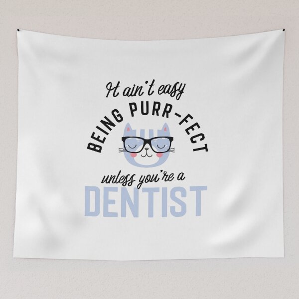 Item preview, Dentist Cat Gifts for Cat Lovers - It ain't easy being Purr Fect designed and sold by betternotes.
