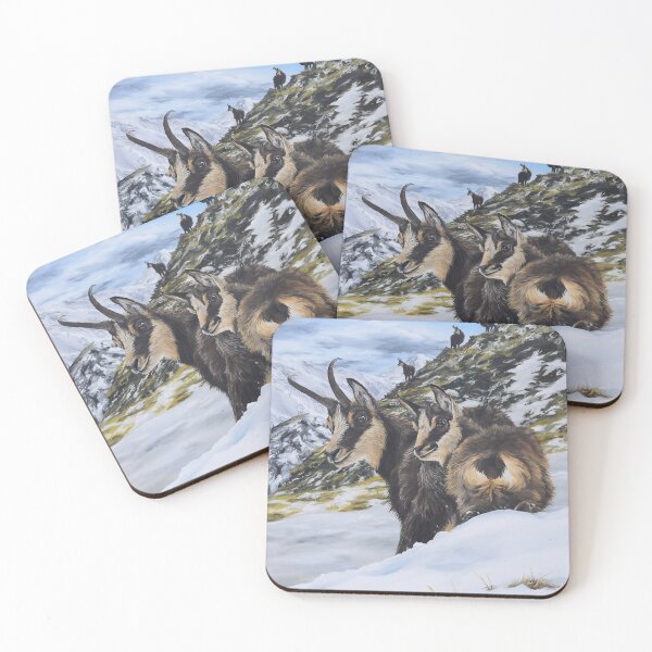 Item preview, Chamois on the snow - I LOVE MOUNTAINS designed and sold by ElisaZanoliArt.