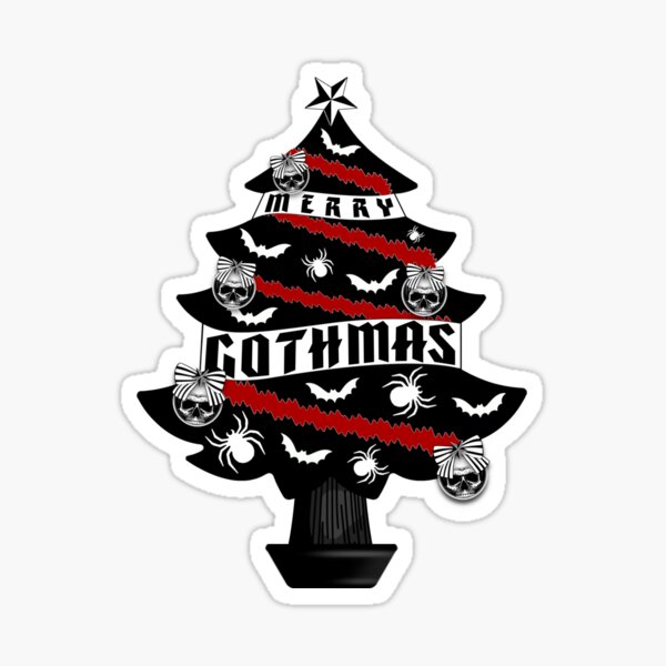 Goth Christmas Tree - Merry Gothmas Tree Sticker