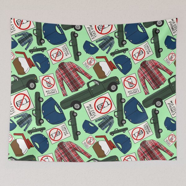 Item preview, Lukes Flannel Shirt Fan Pattern Icons All Over Print Green Pack designed and sold by Sunny Collections.