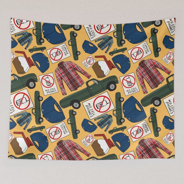Item preview, Lukes Flannel Shirt Fan Pattern Icons All Over Print Orange Pack designed and sold by Sunny Collections.