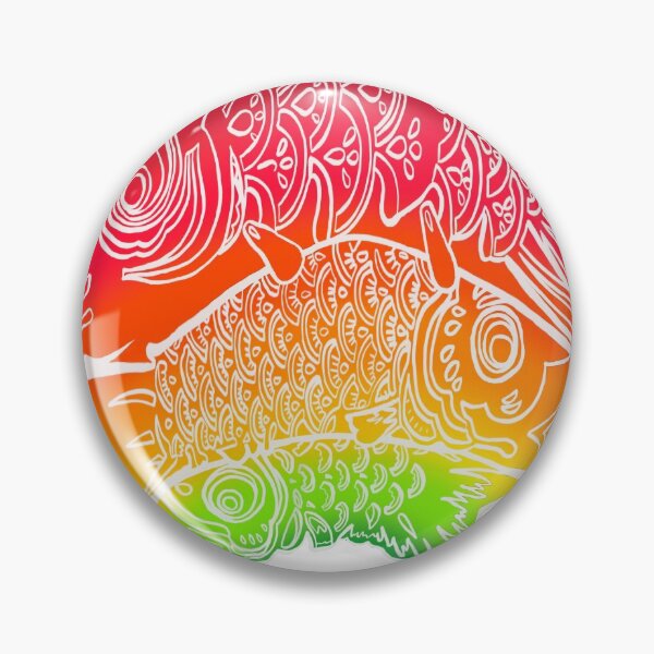 Item preview, Three Neon Carp Fish designed and sold by CleatAndCrayon.