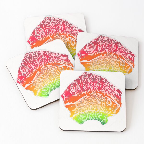 Item preview, Three Neon Carp Fish designed and sold by CleatAndCrayon.