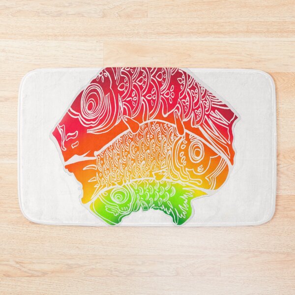 Item preview, Three Neon Carp Fish designed and sold by CleatAndCrayon.