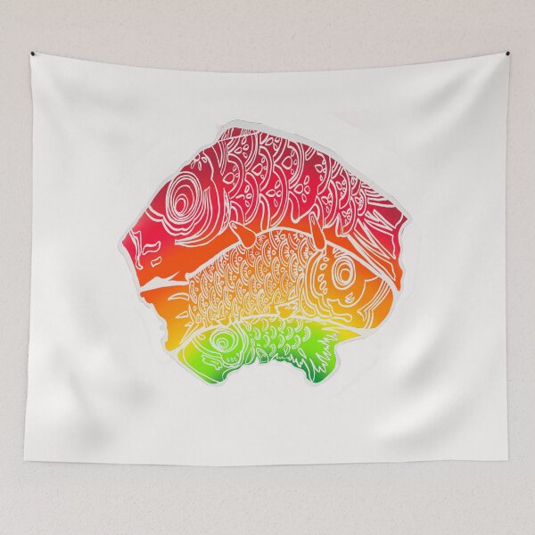 Item preview, Three Neon Carp Fish designed and sold by CleatAndCrayon.