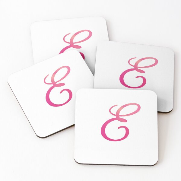 Item preview, Letter E Pink Color Monogram Script, Personalized Initial designed and sold by Star58.