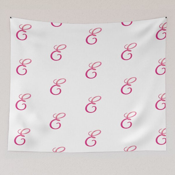 Item preview, Letter E Pink Color Monogram Script, Personalized Initial designed and sold by Star58.