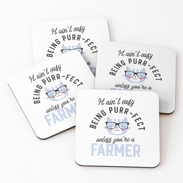 Item preview, Farmer Cat Gifts for Cat Lovers - It ain't easy being Purr Fect designed and sold by betternotes.