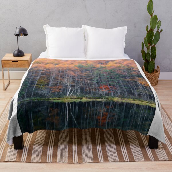 Item preview, Autumn Birch Tree on the Edge of The Mishakaike Pond, Nagano, Japan (wide) designed and sold by Jordan McChesney.