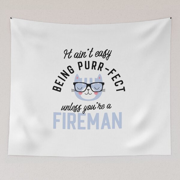 Item preview, Fireman Cat Gifts for Cat Lovers - It ain't easy being Purr Fect designed and sold by betternotes.