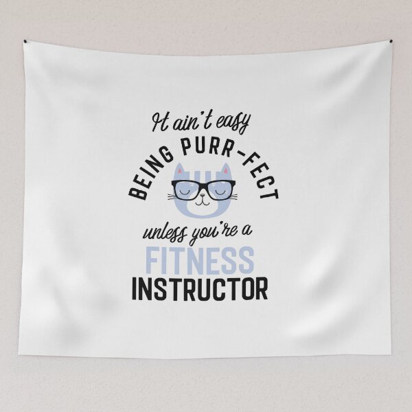 Item preview, Fitness Instructor Cat Gifts for Cat Lovers - It ain't easy being Purr Fect designed and sold by betternotes.