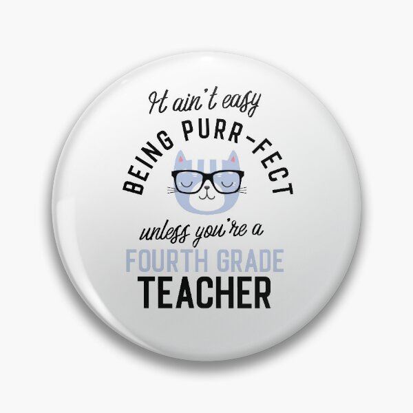 Item preview, Fourth Grade Teacher Cat Gifts for Cat Lovers - It ain't easy being Purr Fect designed and sold by betternotes.