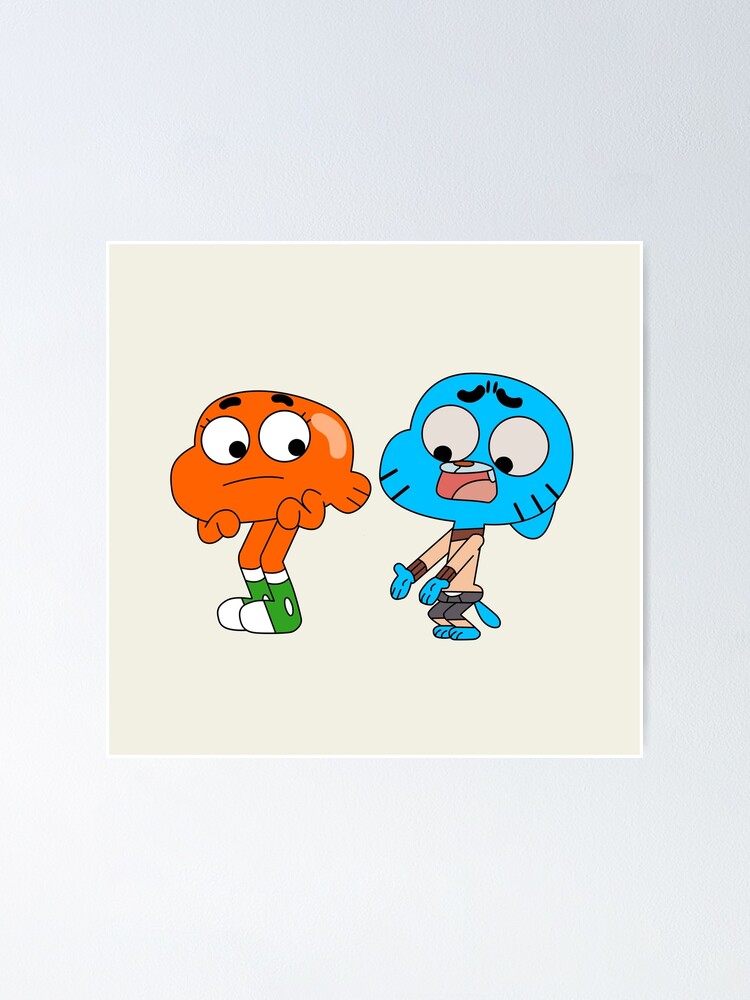 The amazing world of Gumball, Gumball and Darwin, What the what  Sticker  for Sale by karamram