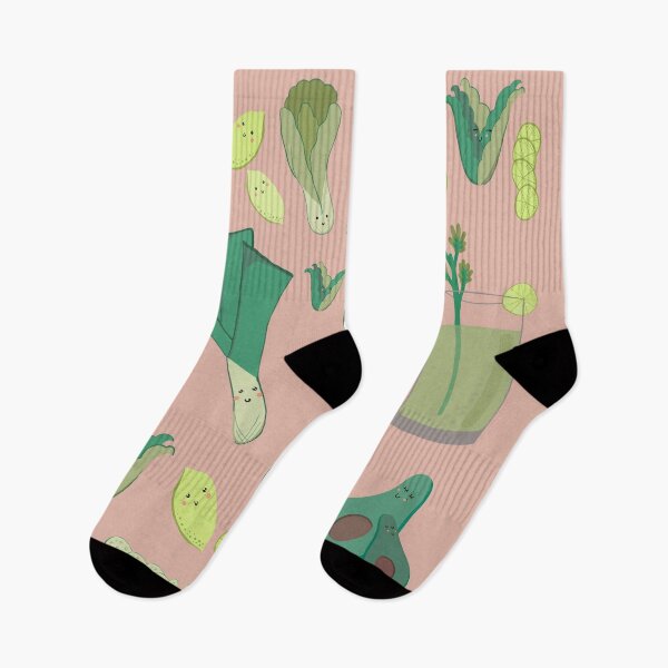 Item preview, Green Kawaii Vegetables designed and sold by smoochugs.