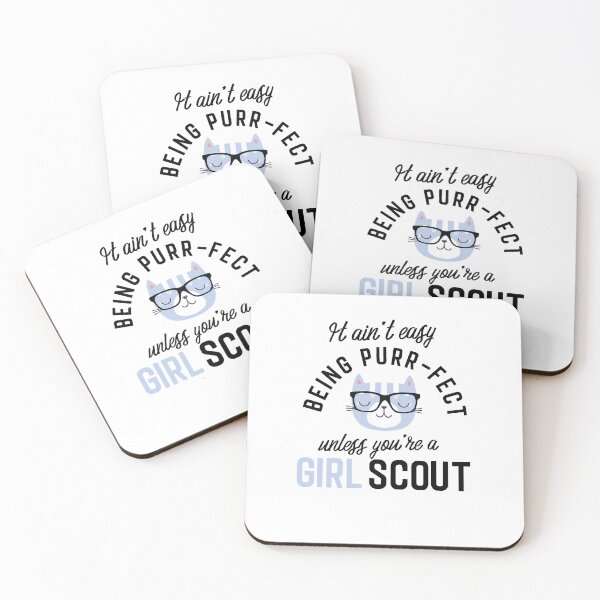 Item preview, Girl Scout Cat Gifts for Cat Lovers - It ain't easy being Purr Fect designed and sold by betternotes.