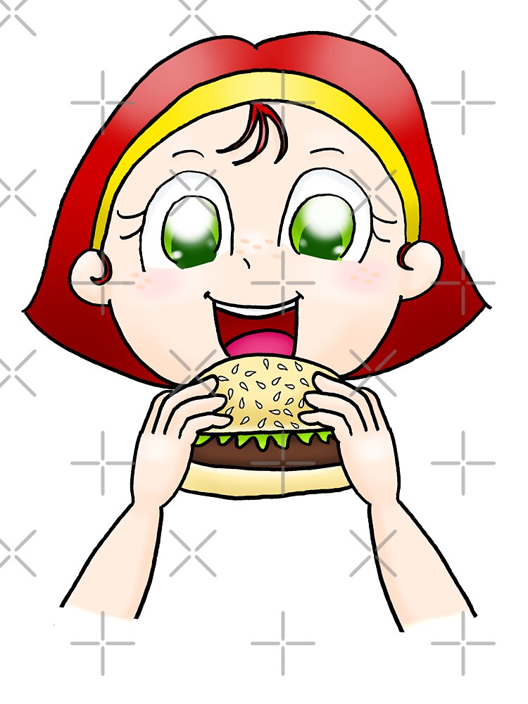Girl Eating Burger Cartoon Girl Eating Burger Cartoon