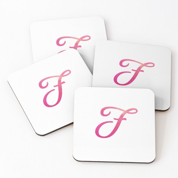 Item preview, Letter F  Pink Color Monogram Script, Personalized Initial designed and sold by Star58.