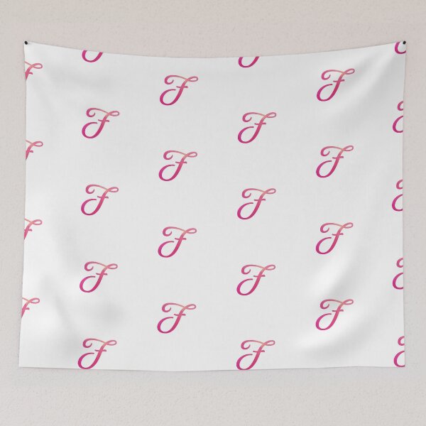 Item preview, Letter F  Pink Color Monogram Script, Personalized Initial designed and sold by Star58.