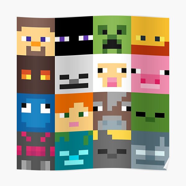 Minecraft Mobs Posters | Redbubble