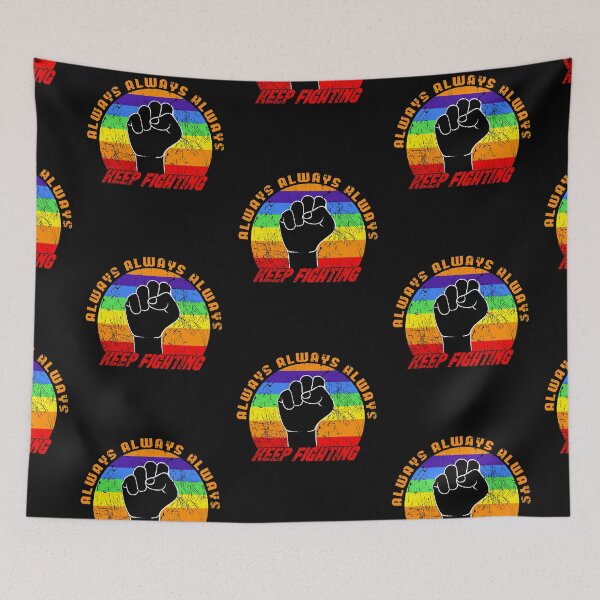 Item preview, Always keep fighting raised fist blackpower colorful designed and sold by steven8899.