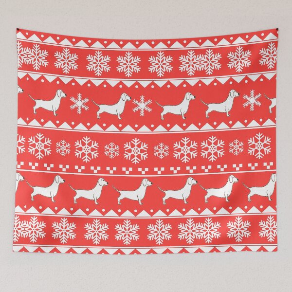 Item preview, Dachshunds Christmas Sweater Pattern  designed and sold by Rokay Arts.