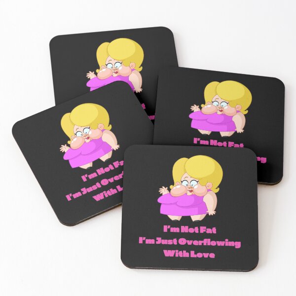 Item preview, I’m Not Fat, I’m Just Overflowing With Love-Black Background  designed and sold by Trendi61.