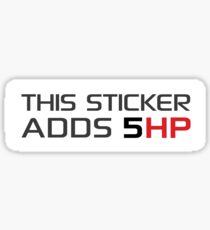 This Sticker/Shirt Adds 5 Horsepower Sticker