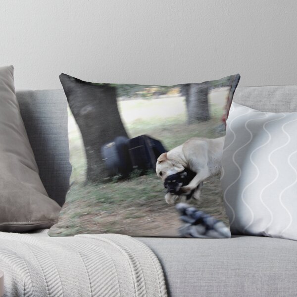 Ranch Puppies Throw Pillow