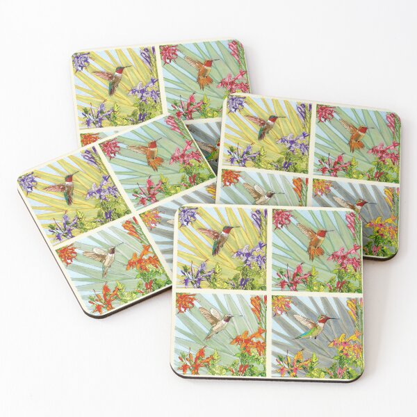 Item preview,  4 American Hummingbirds Rectangle for Home art etc designed and sold by HummingbirdPics.