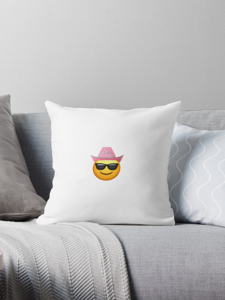 Cowboy hat deals emoji pillow