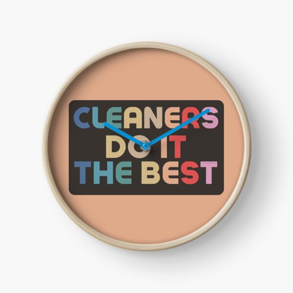Cleaners Do It Best Retro Cleaning Fun Clock
