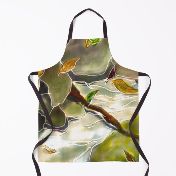 Item preview, Rocks and leaves abstract  - green designed and sold by Anne Huth.
