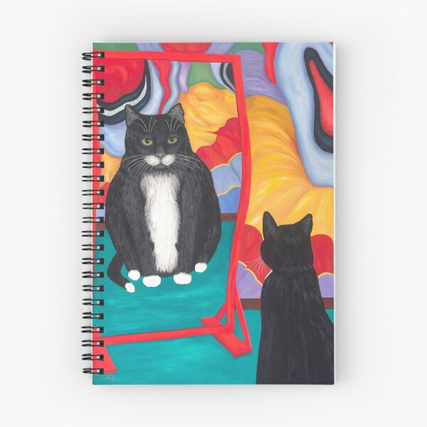 Item preview, Fat Tuxedo Cat in Funhouse Mirror designed and sold by KarenZuk.