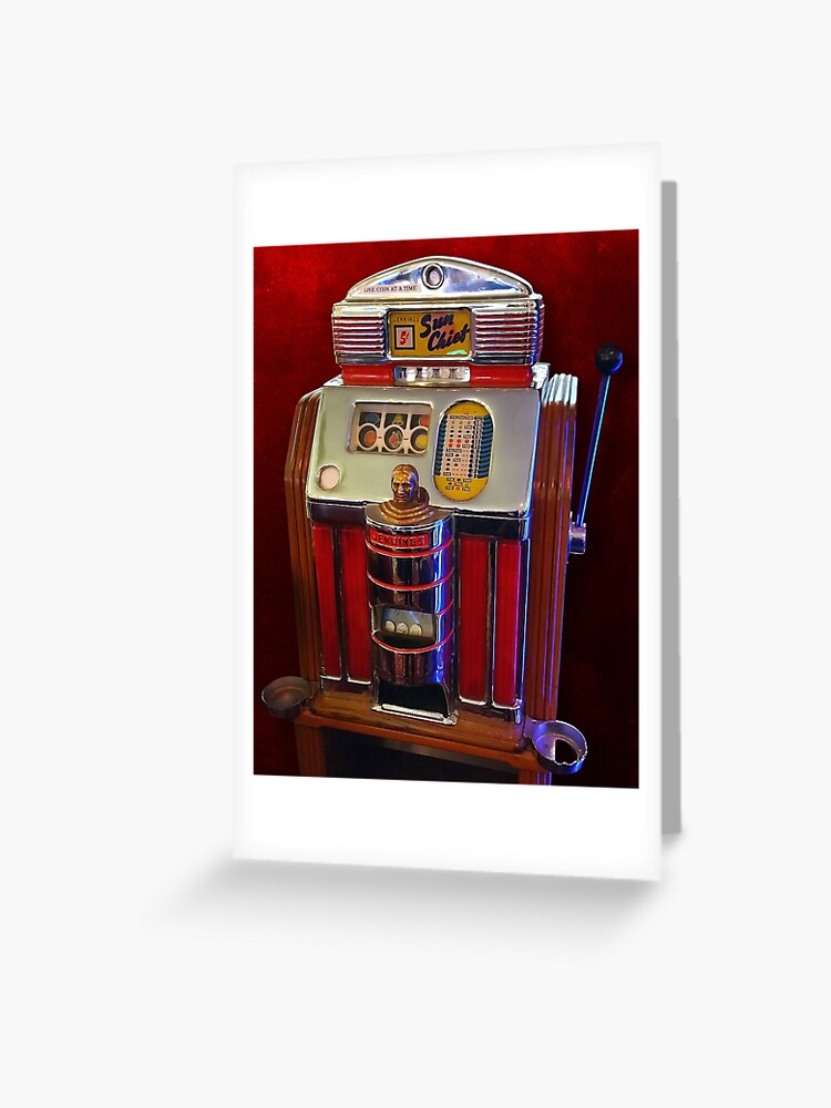 Vintage Slot Machine | Greeting Card