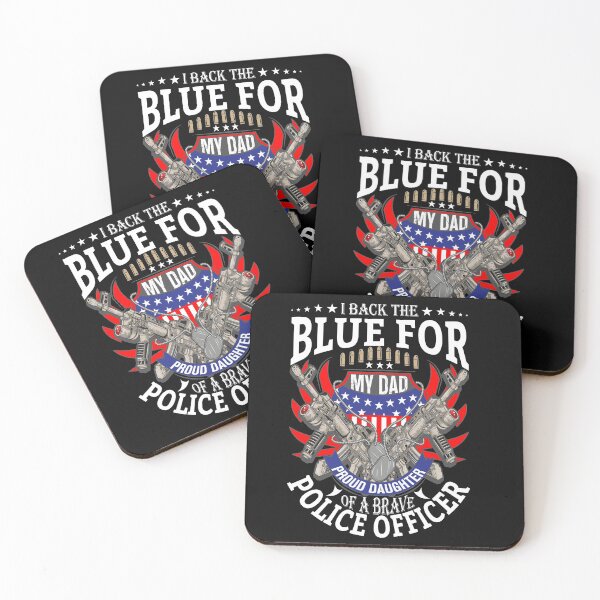 Item preview, I Back The Blue For My Dad Proud Daughter Of A Brave police Officer designed and sold by topartist20.
