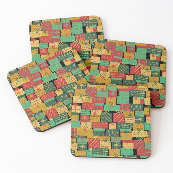 Item preview, Colorful Christmas Gifts - Retro Christmas Pattern designed and sold by TeesForNerds.