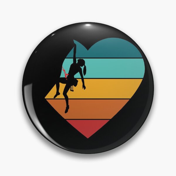 Item preview, I Love Rock Climbing - Woman Rock Climber - Multicolored Heart designed and sold by HeatherPore.