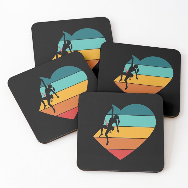 Item preview, I Love Rock Climbing - Woman Rock Climber - Multicolored Heart designed and sold by HeatherPore.