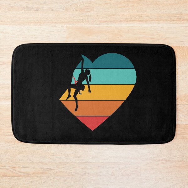 Item preview, I Love Rock Climbing - Woman Rock Climber - Multicolored Heart designed and sold by HeatherPore.